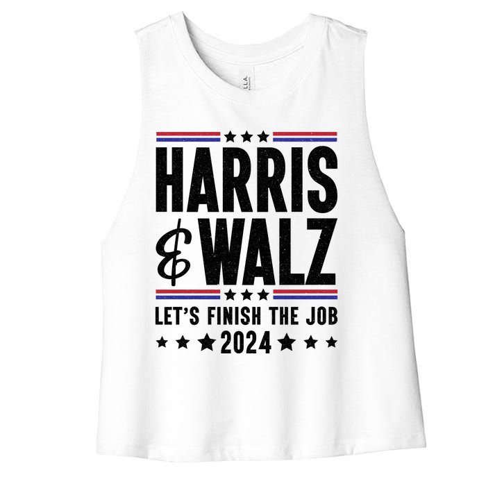 Harris Walz 2024 Women's Racerback Cropped Tank