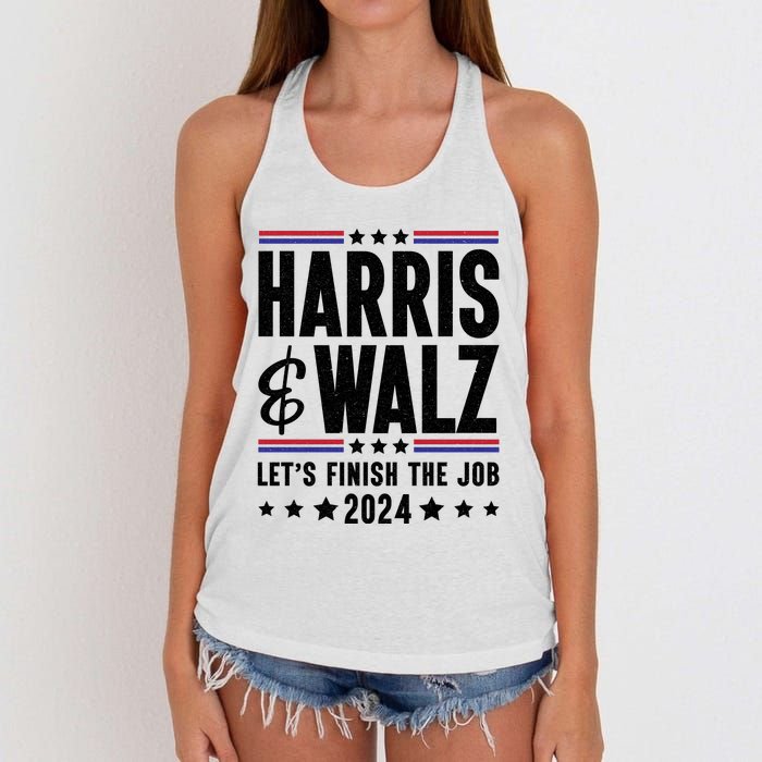 Harris Walz 2024 Women's Knotted Racerback Tank