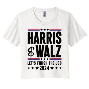 Harris Walz 2024 Women's Crop Top Tee