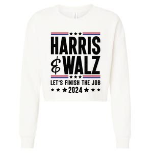 Harris Walz 2024 Cropped Pullover Crew