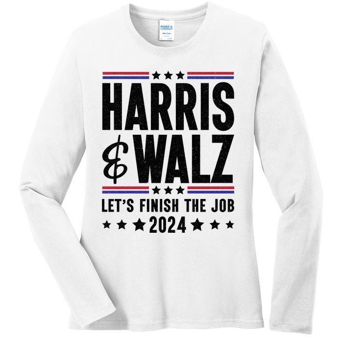 Harris Walz 2024 Ladies Long Sleeve Shirt