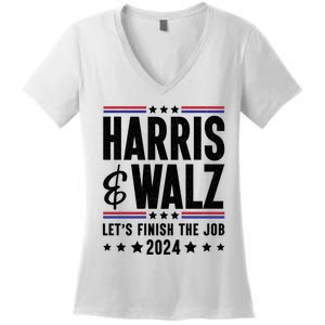 Harris Walz 2024 Women's V-Neck T-Shirt