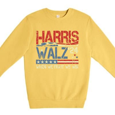 Harris Waltz 2024 When We Fight We Win Premium Crewneck Sweatshirt