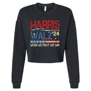 Harris Waltz 2024 When We Fight We Win Cropped Pullover Crew