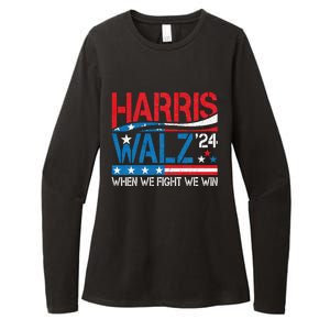 Harris Waltz 2024 When We Fight We Win Kamala Harris Forward Womens CVC Long Sleeve Shirt