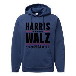 Harris Walz 2024 Performance Fleece Hoodie