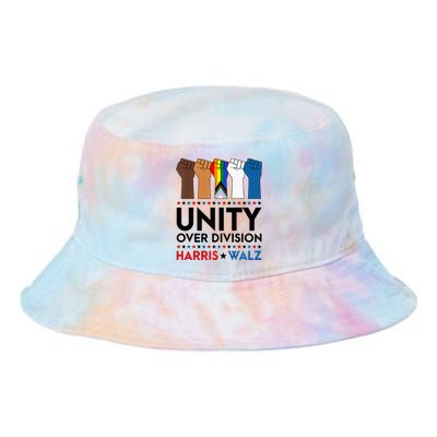 Harris Waltz 2024 Unity Over Division Election Kamala Lgbtq Premium Tie Dye Newport Bucket Hat