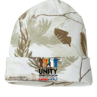 Harris Waltz 2024 Unity Over Division Election Kamala Lgbtq Premium Kati Licensed 12" Camo Beanie