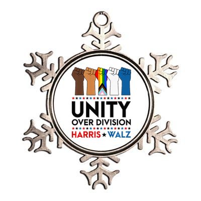 Harris Waltz 2024 Unity Over Division Election Kamala Lgbtq Premium Metallic Star Ornament