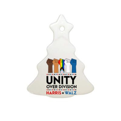 Harris Waltz 2024 Unity Over Division Election Kamala Lgbtq Premium Ceramic Tree Ornament