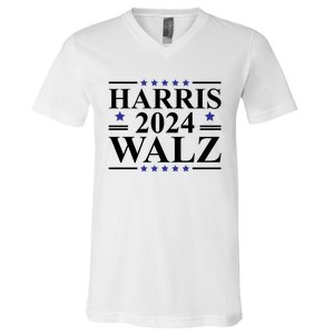 Harris Walz 2024 V-Neck T-Shirt