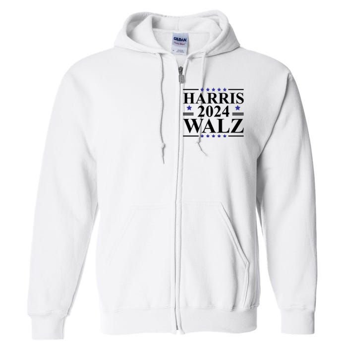 Harris Walz 2024 Full Zip Hoodie