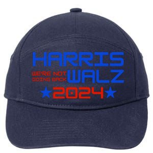 Harris Walz 2024 WeRe Not Going Back 7-Panel Snapback Hat