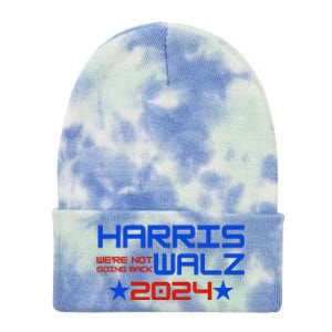 Harris Walz 2024 WeRe Not Going Back Tie Dye 12in Knit Beanie