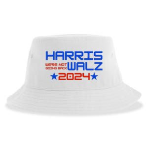 Harris Walz 2024 WeRe Not Going Back Sustainable Bucket Hat