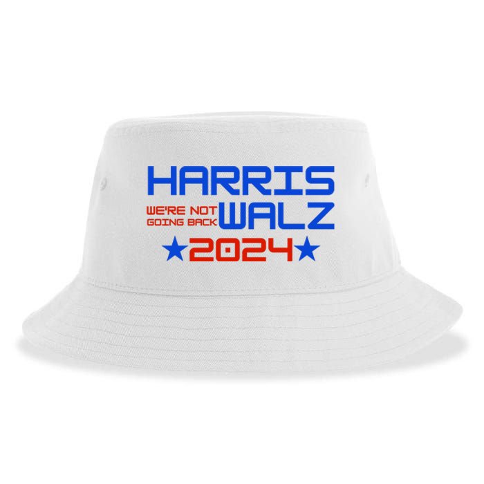 Harris Walz 2024 WeRe Not Going Back Sustainable Bucket Hat