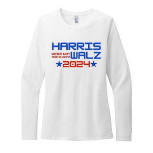 Harris Walz 2024 WeRe Not Going Back Womens CVC Long Sleeve Shirt