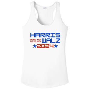 Harris Walz 2024 WeRe Not Going Back Ladies PosiCharge Competitor Racerback Tank