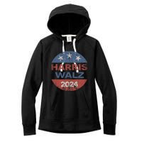 Harris Walz 2024 Election Kamala Harris Tim Waltz 2024 Women's Fleece Hoodie