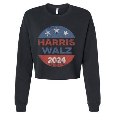 Harris Walz 2024 Election Kamala Harris Tim Waltz 2024 Cropped Pullover Crew