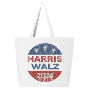 Harris Walz 2024 Election Kamala Harris Tim Waltz 2024 25L Jumbo Tote