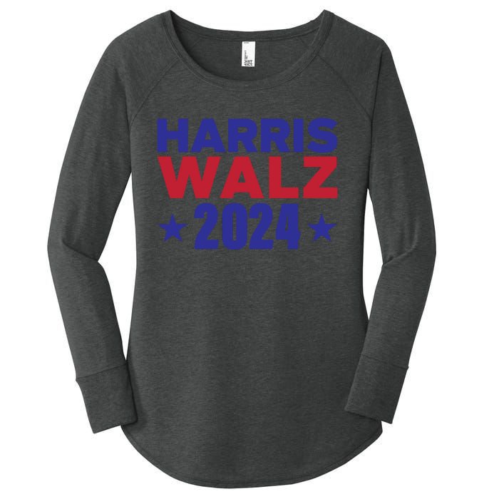 Harris Walz 2024 Women's Perfect Tri Tunic Long Sleeve Shirt