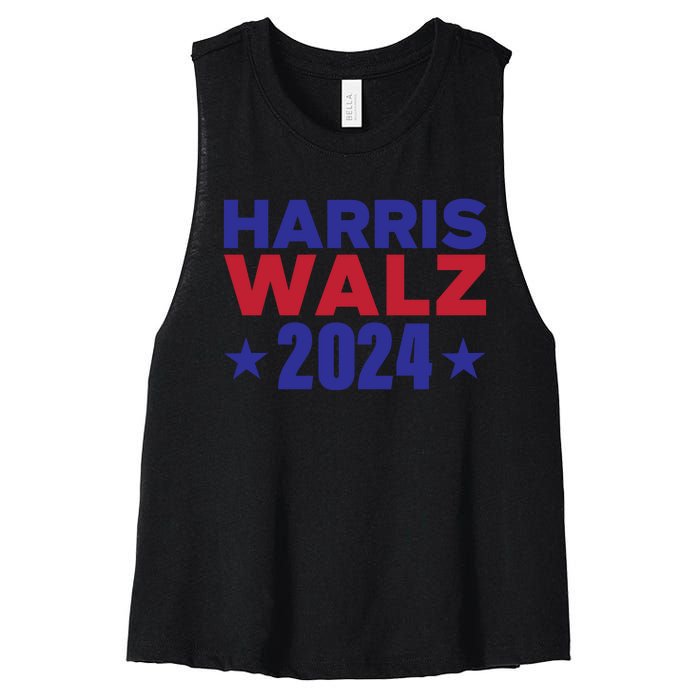 Harris Walz 2024 Women's Racerback Cropped Tank