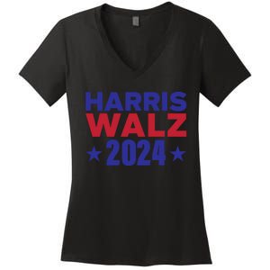 Harris Walz 2024 Women's V-Neck T-Shirt