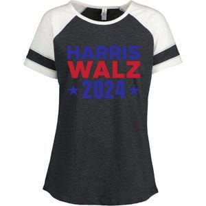 Harris Walz 2024 Enza Ladies Jersey Colorblock Tee