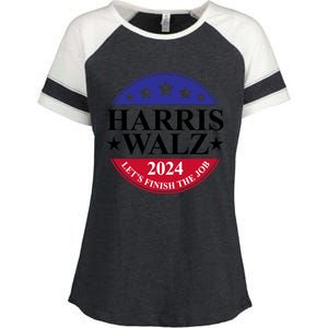 Harris Walz 2024 Enza Ladies Jersey Colorblock Tee