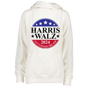 Harris Walz 2024 Womens Funnel Neck Pullover Hood