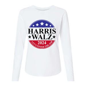 Harris Walz 2024 Womens Cotton Relaxed Long Sleeve T-Shirt