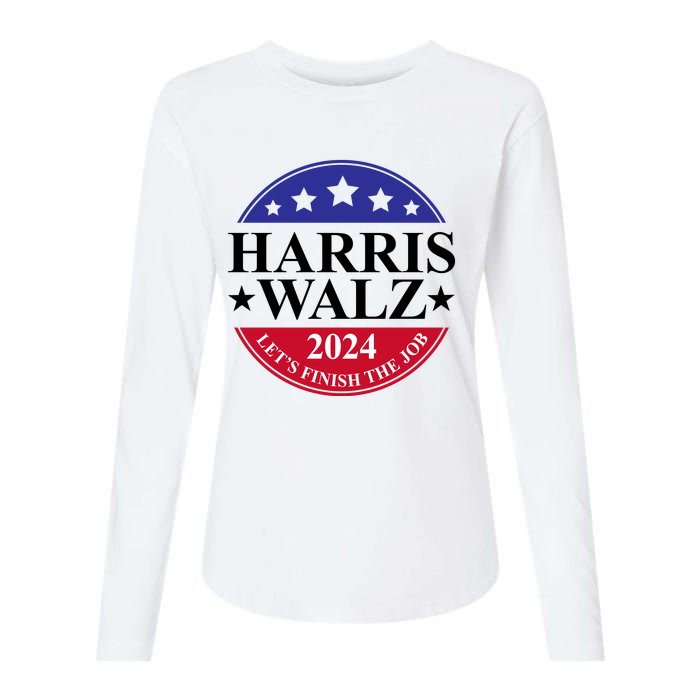 Harris Walz 2024 Womens Cotton Relaxed Long Sleeve T-Shirt