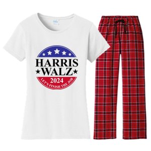 Harris Walz 2024 Women's Flannel Pajama Set