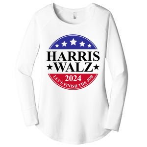 Harris Walz 2024 Women's Perfect Tri Tunic Long Sleeve Shirt