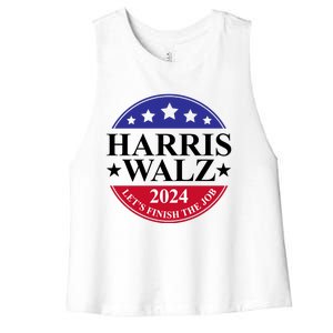 Harris Walz 2024 Women's Racerback Cropped Tank