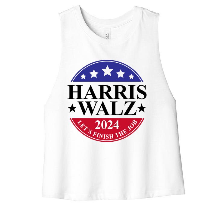 Harris Walz 2024 Women's Racerback Cropped Tank