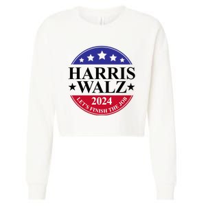 Harris Walz 2024 Cropped Pullover Crew