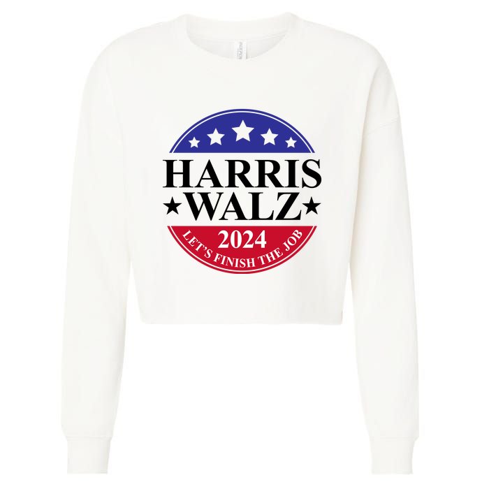 Harris Walz 2024 Cropped Pullover Crew