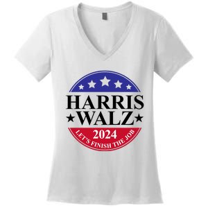 Harris Walz 2024 Women's V-Neck T-Shirt