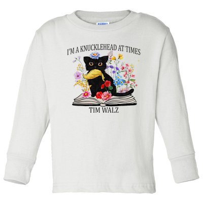 Harris Walz 2024 IM A Knucklehead At Times Tim Walz Quote Toddler Long Sleeve Shirt