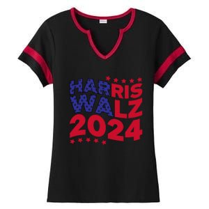 Harris Walz 2024 Ladies Halftime Notch Neck Tee