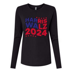 Harris Walz 2024 Womens Cotton Relaxed Long Sleeve T-Shirt