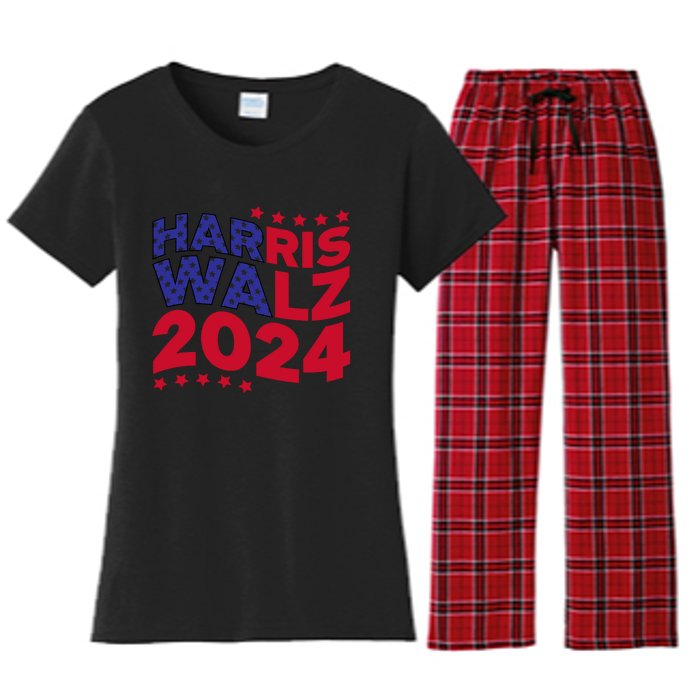 Harris Walz 2024 Women's Flannel Pajama Set