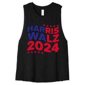 Harris Walz 2024 Women's Racerback Cropped Tank