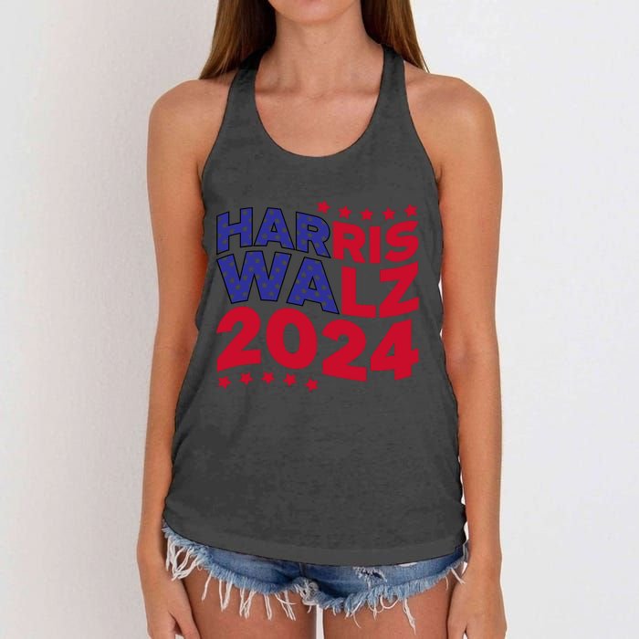 Harris Walz 2024 Women's Knotted Racerback Tank