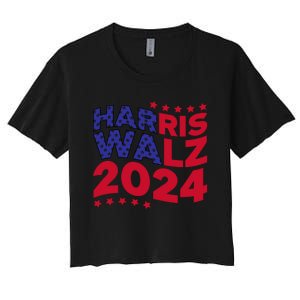 Harris Walz 2024 Women's Crop Top Tee