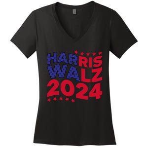 Harris Walz 2024 Women's V-Neck T-Shirt