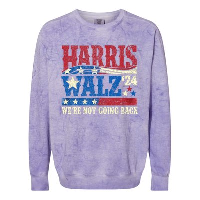 Harris Walz 2024 Kamala Harris 2024 Tim Walz 2024 Usa Flag Colorblast Crewneck Sweatshirt