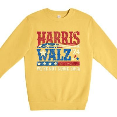 Harris Walz 2024 Kamala Harris 2024 Tim Walz 2024 Usa Flag Premium Crewneck Sweatshirt